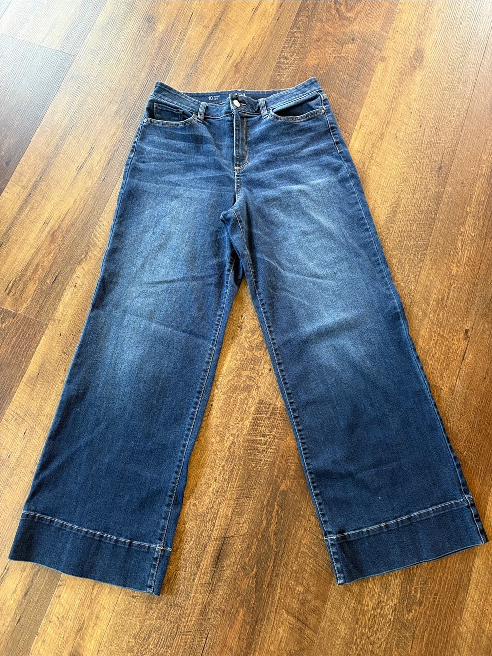 a.n.a Dark Blue Wide-Leg Jeans